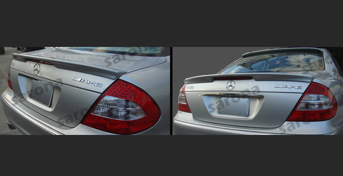 Custom Mercedes E Class  Sedan Trunk Wing (2003 - 2009) - $289.00 (Manufacturer Sarona, Part #MB-054-TW)